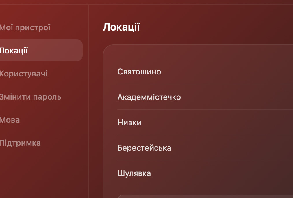 Кілька локацій